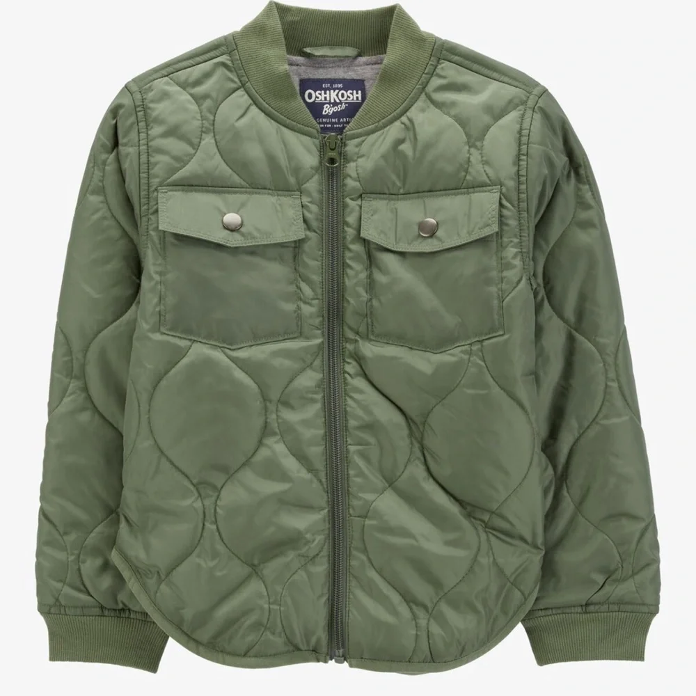 OshKosh B'gosh Olive Green Quilted Puffer Jacket size 5T